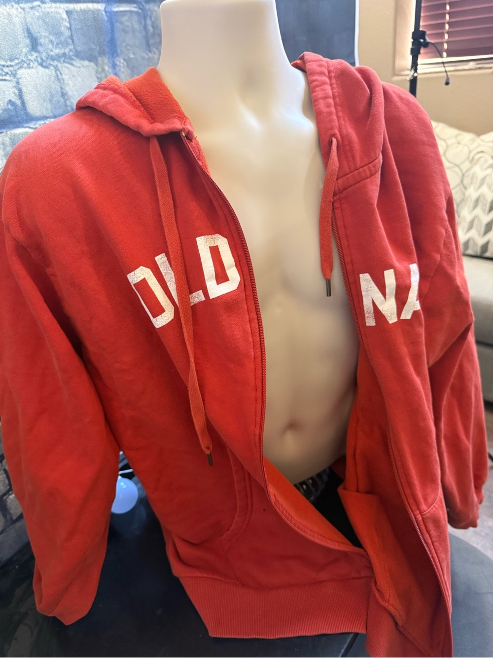 Old Navy Red Zip Hoodie Jacket